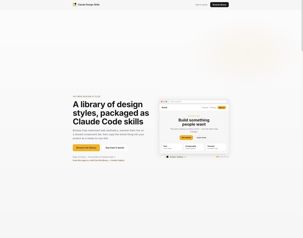 We built a library of 147 design styles your AI agent can actually use
